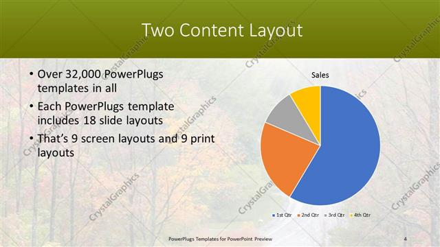 Two Content presentation slide layout