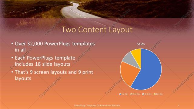 Two Content presentation slide layout