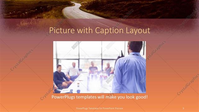 Picture with Caption presentation slide layout