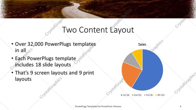 Two Content presentation slide layout
