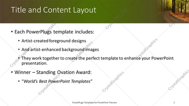 Title and Content presentation slide layout