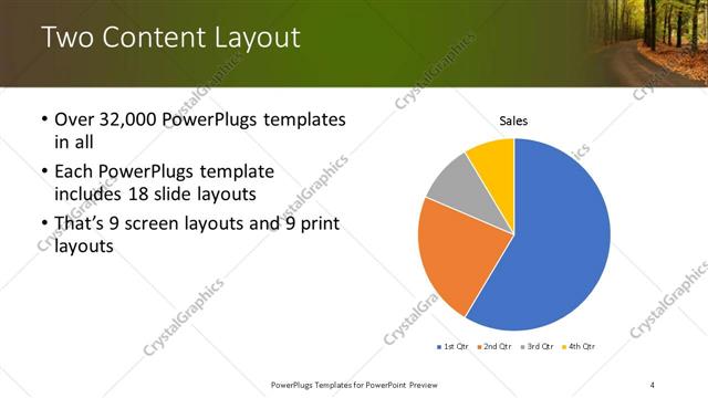 Two Content presentation slide layout