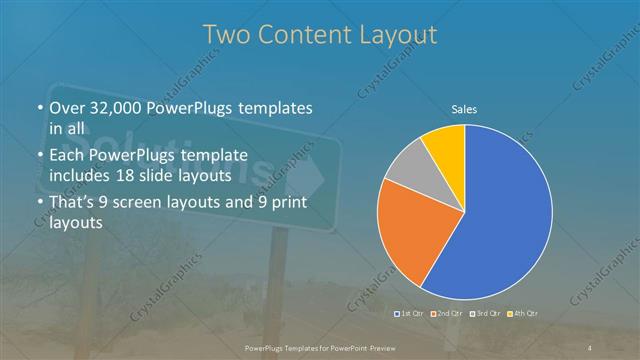Two Content presentation slide layout