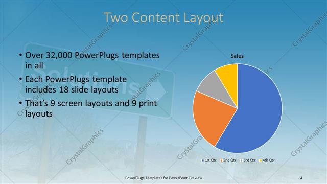 Two Content presentation slide layout