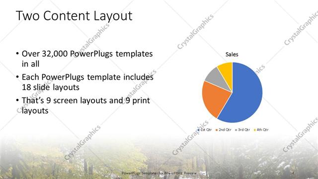 Two Content presentation slide layout