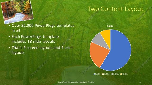 Two Content presentation slide layout
