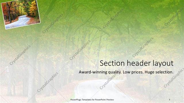 Section Header presentation slide layout