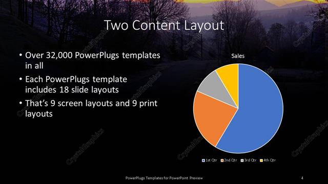 Two Content presentation slide layout