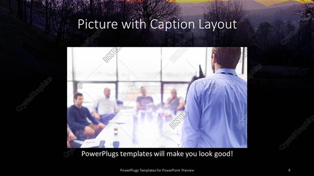 Picture with Caption presentation slide layout