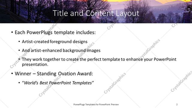Title and Content presentation slide layout