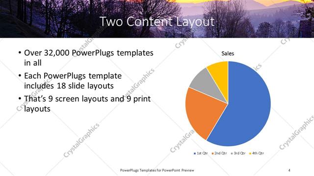 Two Content presentation slide layout