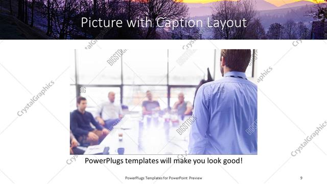 Picture with Caption presentation slide layout