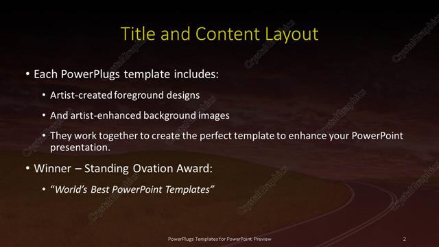 Title and Content presentation slide layout