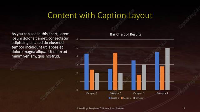 Content with Caption presentation slide layout