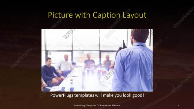 Picture with Caption presentation slide layout