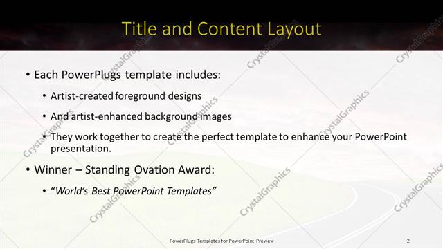 Title and Content presentation slide layout