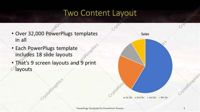 Two Content presentation slide layout