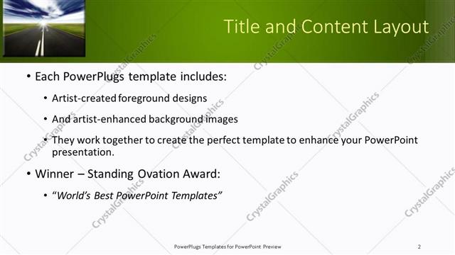 Title and Content presentation slide layout