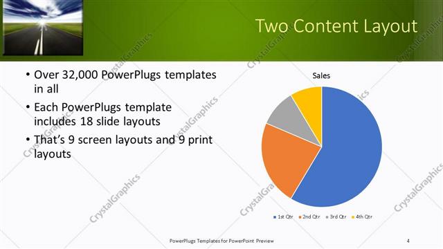 Two Content presentation slide layout