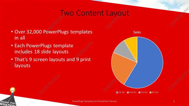 Two Content presentation slide layout