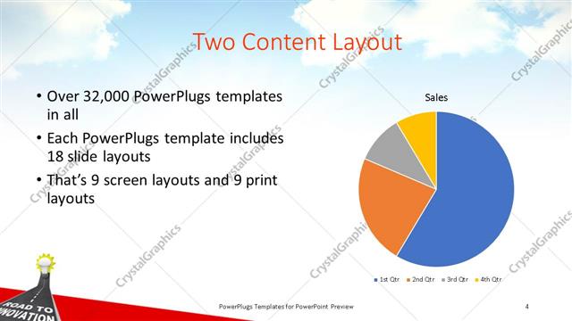 Two Content presentation slide layout