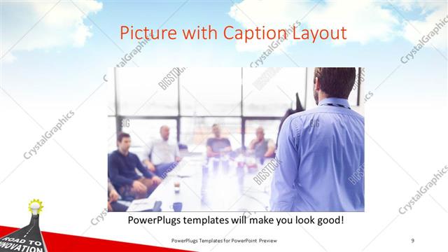 Picture with Caption presentation slide layout