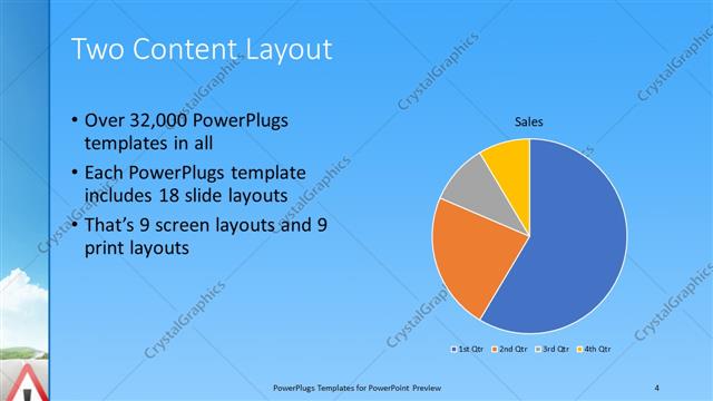 Two Content presentation slide layout