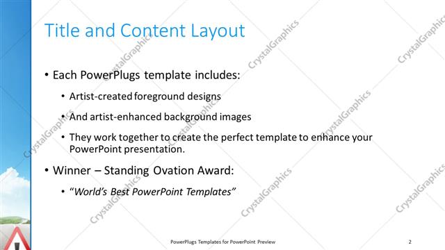 Title and Content presentation slide layout