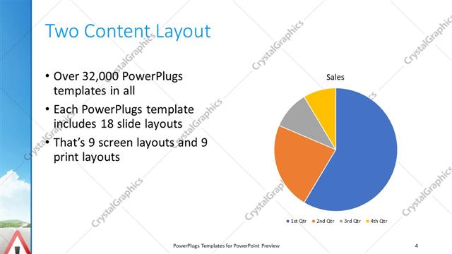 Two Content presentation slide layout