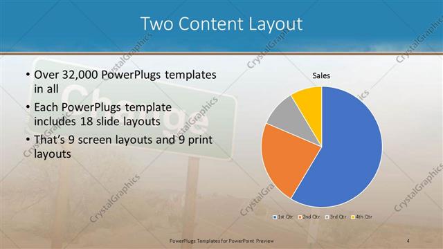 Two Content presentation slide layout