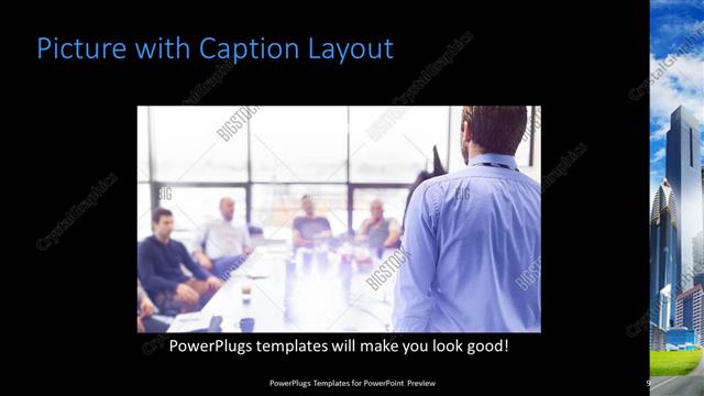 Picture with Caption presentation slide layout