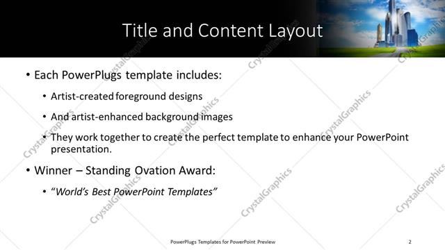 Title and Content presentation slide layout