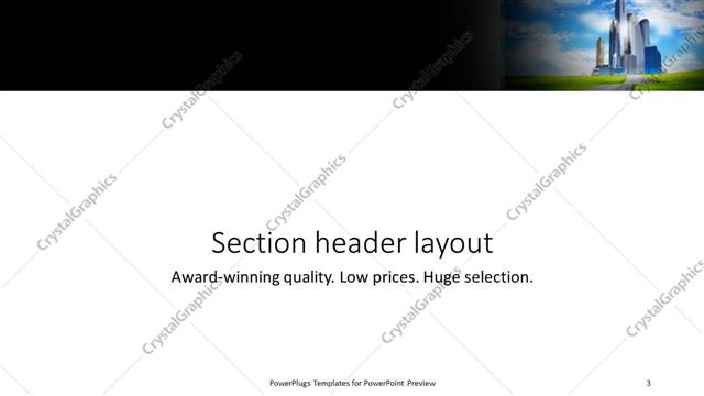 Section Header presentation slide layout