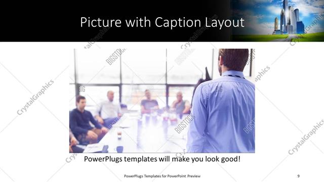 Picture with Caption presentation slide layout