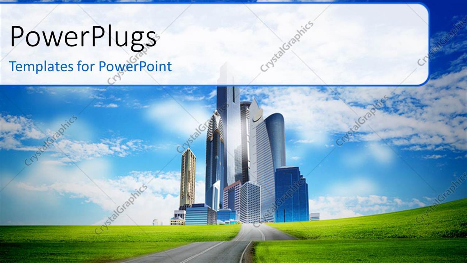 Featuring Road to Modern City Surrounded by Nature Landscape