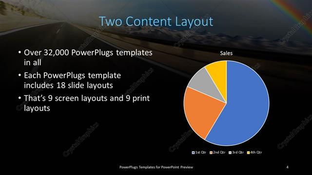 Two Content presentation slide layout