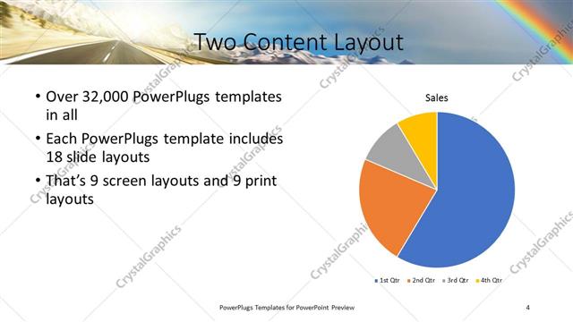 Two Content presentation slide layout