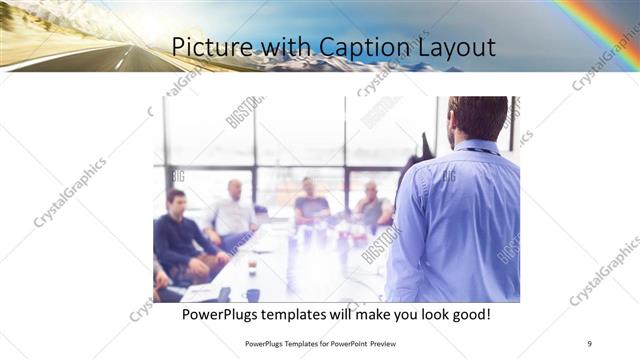 Picture with Caption presentation slide layout