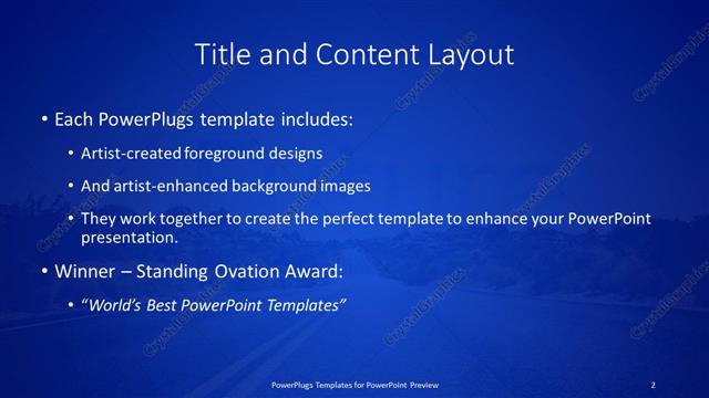 Title and Content presentation slide layout