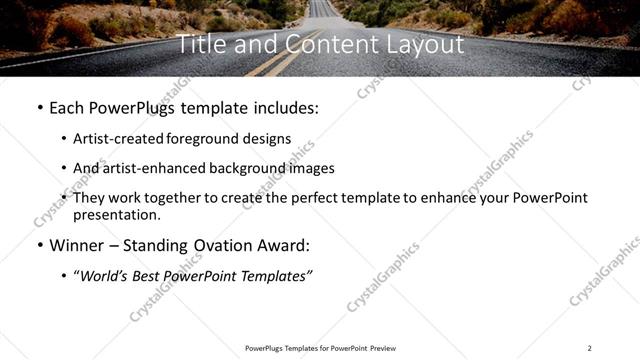 Title and Content presentation slide layout