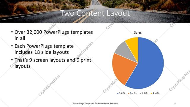 Two Content presentation slide layout