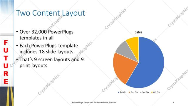 Two Content presentation slide layout