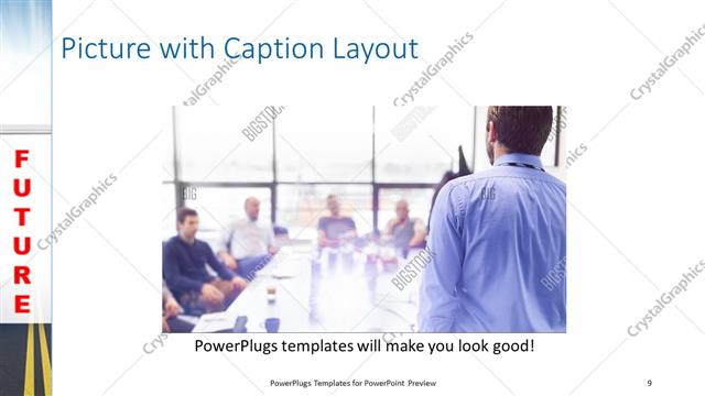 Picture with Caption presentation slide layout