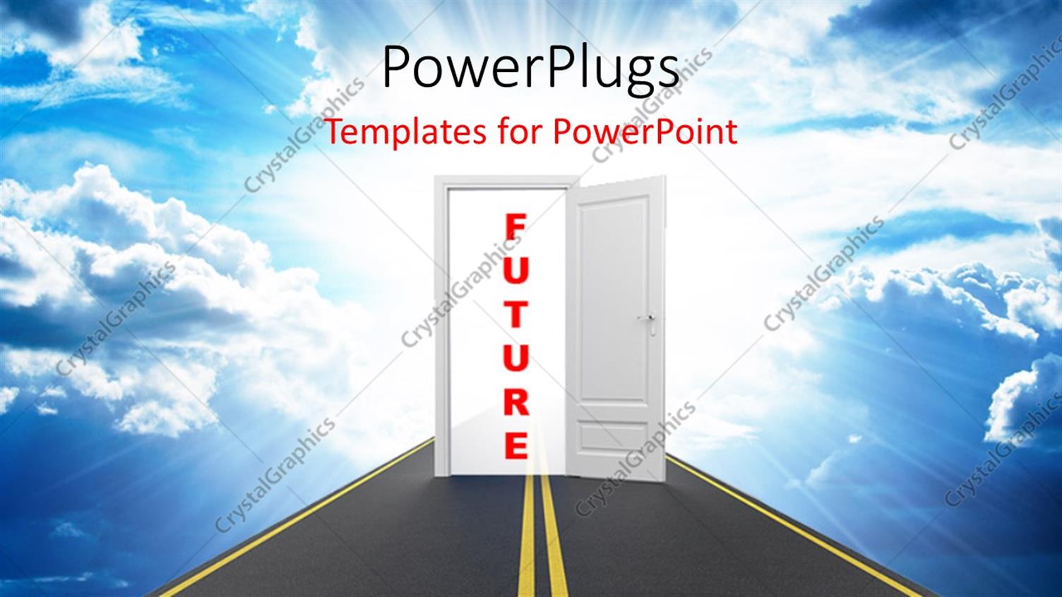 Featuring Road to Open Door Leading to the FUTURE Over Cloudy Sky