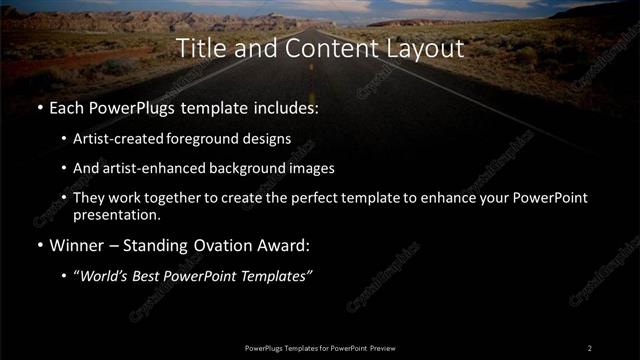 Title and Content presentation slide layout