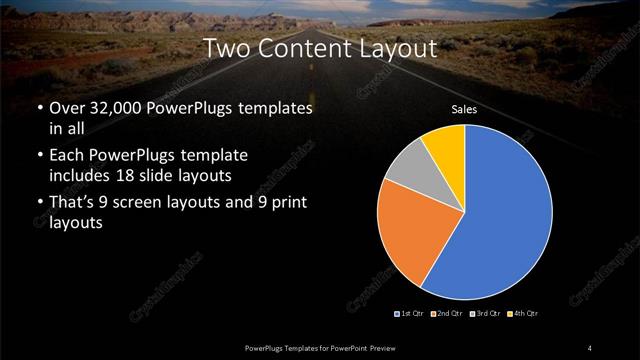 Two Content presentation slide layout