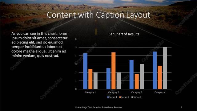 Content with Caption presentation slide layout