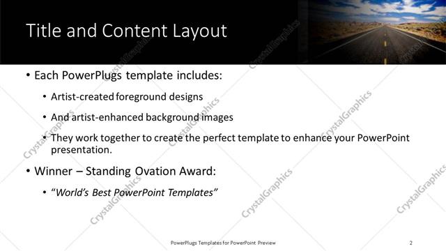 Title and Content presentation slide layout