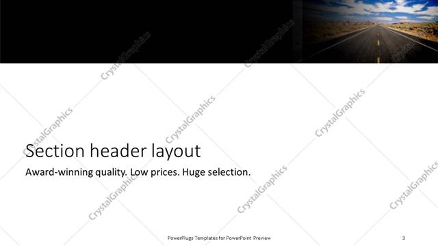 Section Header presentation slide layout