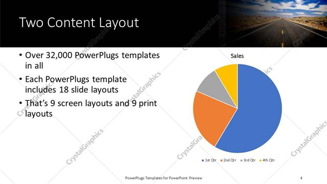 Two Content presentation slide layout